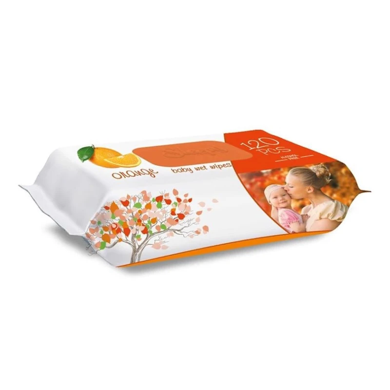 Детские влажные салфетки Sleepy Orange 120 шт Детские влажные салфетки Sleepy Orange 120 шт