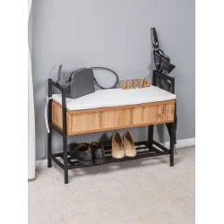 Банкетка 61x30x80 см, ЛДСП, коричневая Банкетка 61x30x80 см, ЛДСП, коричневая