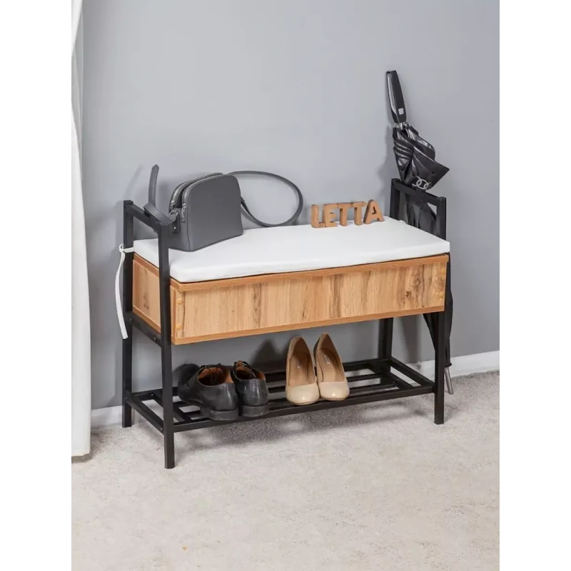 Банкетка 61x30x80 см, ЛДСП, коричневая Банкетка 61x30x80 см, ЛДСП, коричневая