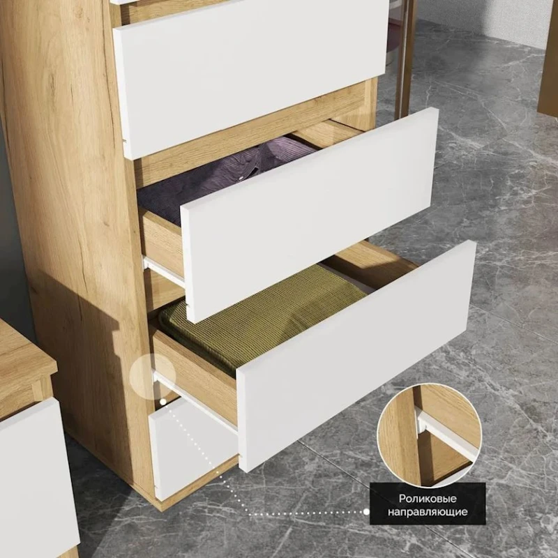 Komod 3563_LETNEWPicKomodWhZol, LDSP, rəngbərəng, 105x33.4x50 sm