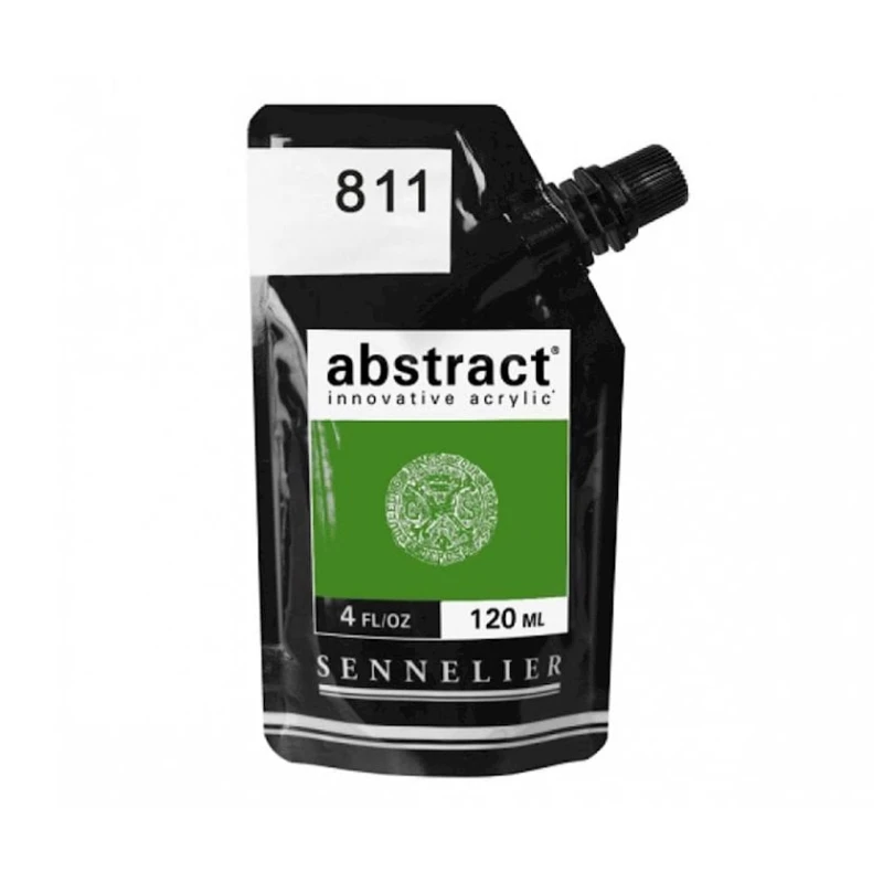 Акриловая краска Sennelier Abstract 811 Permanent Green Light, зеленая, 120 мл Акриловая краска Sennelier Abstract 811 Permanent Green Light, зеленая, 120 мл