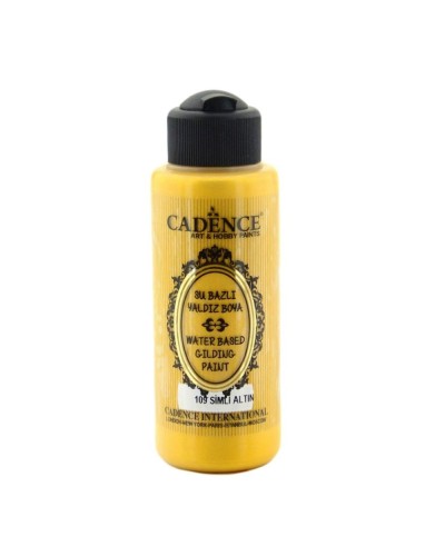 Akril boya-metallik Cadence Waterbased Gilding Paint 109 Glitter Gold 120 ml