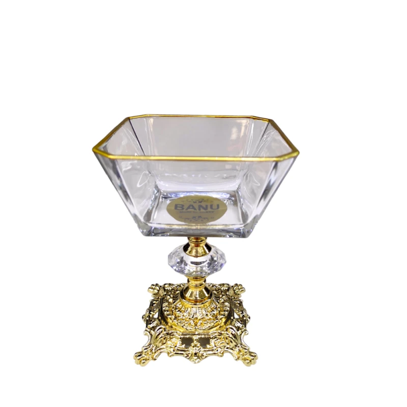 Сахарница NH_001ER, стекло/металл, прозрачная/золотистая, 10x15 см Сахарница NH_001ER, стекло/металл, прозрачная/золотистая, 10x15 см