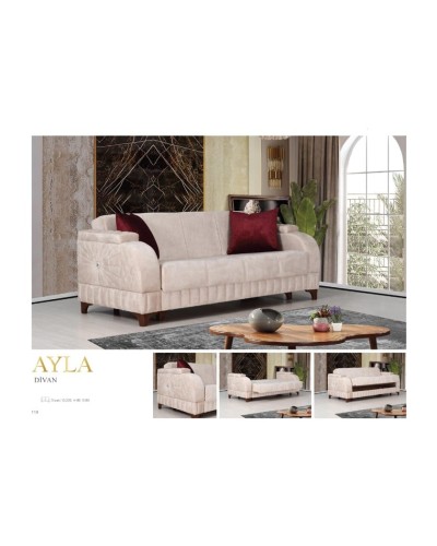 Divan Ayla, krem, 220x80x80 mm, rahat və şık dizayn