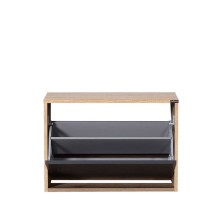 Ayaqqabı üçün tumba Art Mebel 55, laminat, qəhvəyi+antrasit, 60х110х35 sm