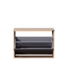 Ayaqqabı üçün tumba Art Mebel 55, laminat, qəhvəyi+antrasit, 60х110х35 sm