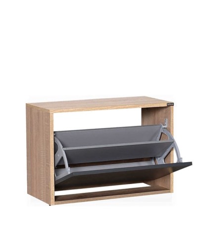 Ayaqqabı üçün tumba Art Mebel 55, laminat, qəhvəyi+antrasit, 60х110х35 sm