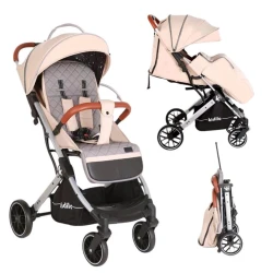 Детская коляска Kidilo ALD_kf_209, бежевая Детская коляска Kidilo ALD_kf_209, бежевая