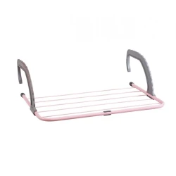 Сушилка для белья Perilla Petek, алюминий, серая/розовая, 3.5 м