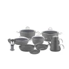 Набор посуды Öncü Granit SAAS-ONQZG24GR, гранит, серый, 24 предмета Набор посуды Öncü Granit SAAS-ONQZG24GR, гранит, серый, 24 предмета