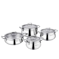 Qazan dəsti Korkmaz Estima, gümüşü, 8 parça