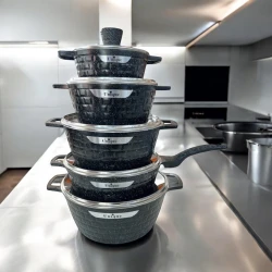 Набор посуды Gallery Home GH-000133, 20/24/28/30 см, черный, 12 предметов