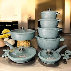 Набор посуды Life Smile 310, гранит, серый, 20/20/24/28/28/32/32 см Набор посуды Life Smile 310, гранит, серый, 20/20/24/28/28/32/32 см