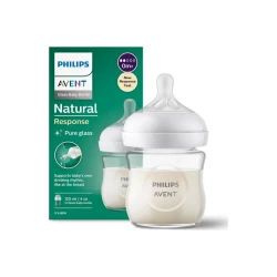 Бутылочка для кормления Philips Avent Natural Response Pure Glass SCY930/01, 0+ месяцев, 120 мл, прозрачный