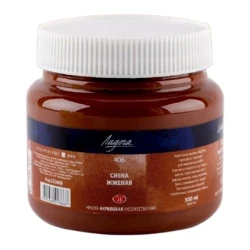 Акриловая краска Ладога 406, Сиена жженая, 500 мл