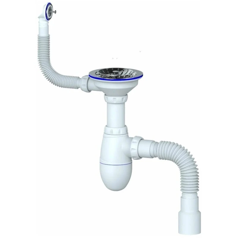 Сифон Unicorn B426 для кухонной мойки, белый Сифон Unicorn B426 для кухонной мойки, белый