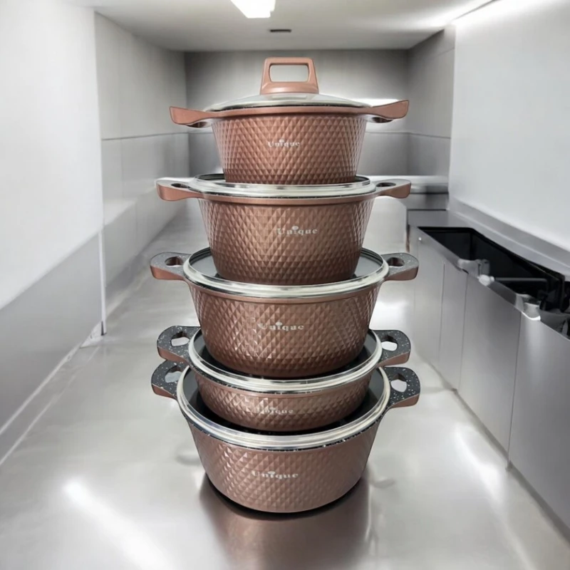 Набор посуды Gallery Home GH-000136, 20/24/28/28/32 см, коричневый, 12 предметов