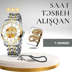 Hədiyyə seti Qol saatı T-Winner + Alışqan + Təsbeh Ea0037