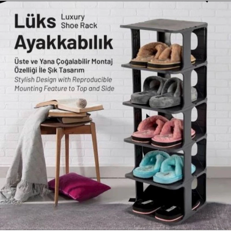 Подставка для обуви PA-1010226, полипропилен, серая