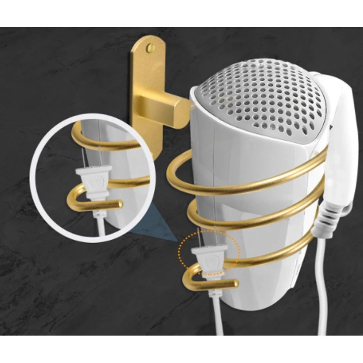 Держатель для фена, золотистый