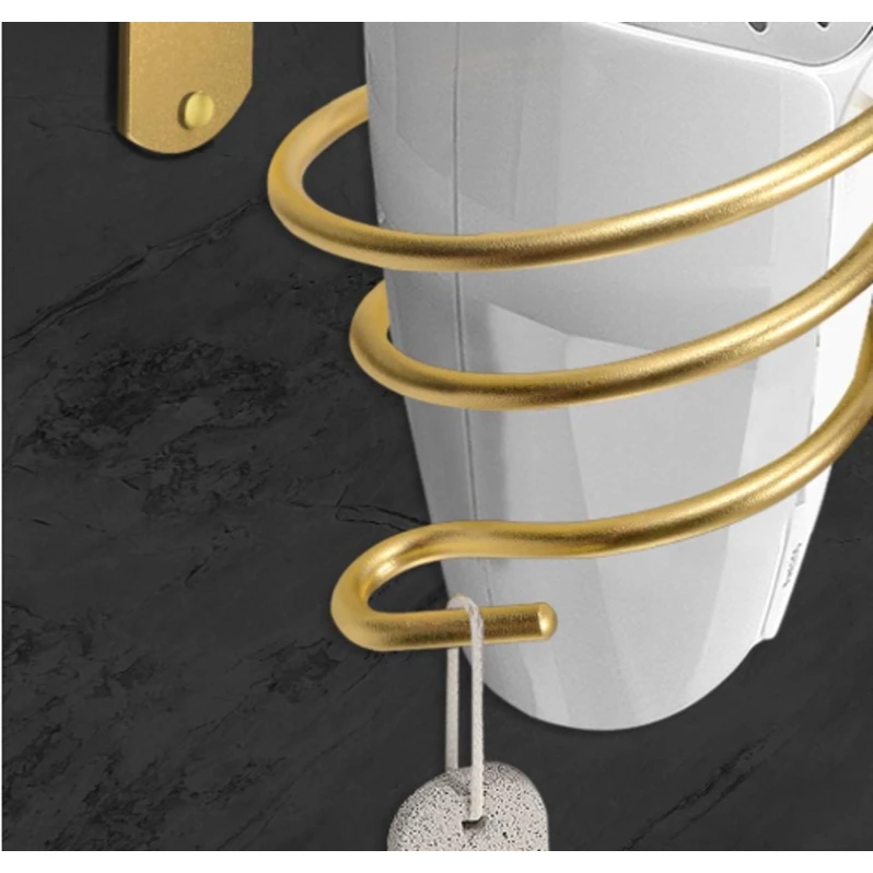 Держатель для фена, золотистый