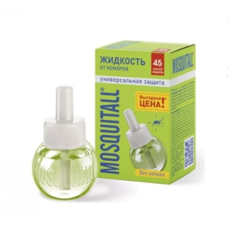 Жидкость от комаров для фумигатора Mosquitall Универсальная Защита, 30 мл, 45 ночей Жидкость от комаров для фумигатора Mosquitall Универсальная Защита, 30 мл, 45 ночей