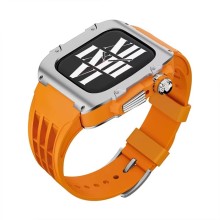 Qayış və çexol SW700 Apple Watch 44/45mm üçün Orange/Silver