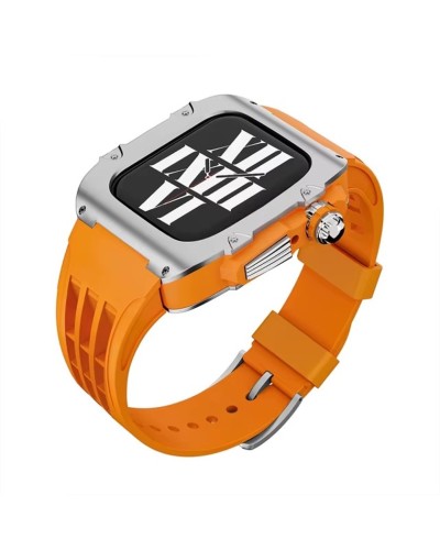 Qayış və çexol SW700 Apple Watch 44/45mm üçün Orange/Silver