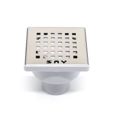 Yerüstü trap TM.17964, alt çıxışlı, paslanmayan polad, 15x15 sm