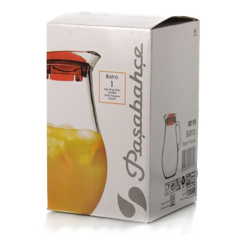 Кувшин Pasabahce Bistro 80102, 1 л, 15 см, стекло, прозрачный