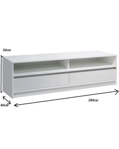 TV üçün tumba Letta 3563 TV2, 50x40x180 sm, LDSP, ağ