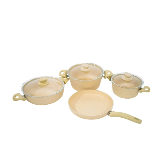 Набор посуды для готовки Morelli 5456, 7 предметов, гранит, кремовый Набор посуды для готовки Morelli 5456, 7 предметов, гранит, кремовый