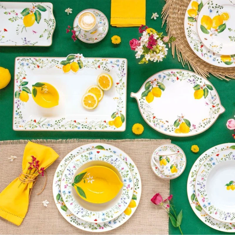 Тарелка Easy Life Fleurs Et Citrons, круг, 19 см, фарфор, разноцветный Тарелка Easy Life Fleurs Et Citrons, круг, 19 см, фарфор, разноцветный