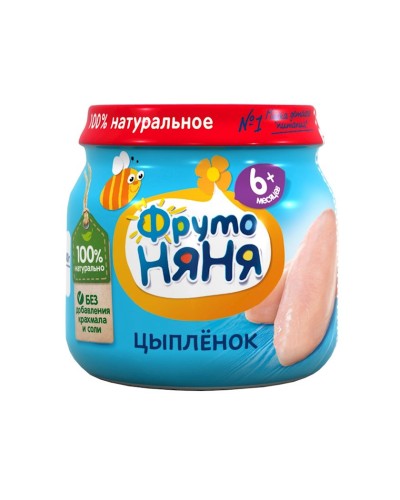Ətli püre ФрутоНяня Цыпленок, 80 q