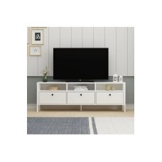 TV üçün tumba Ev Plus Luvia, LDSP, ağ, 150x29x50 sm