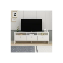 Тумба под ТВ Ev Plus Luvia, ЛДСП, белая, 150x29x50 см