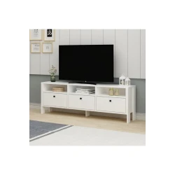 Тумба под ТВ Ev Plus Luvia, ЛДСП, белая, 150x29x50 см