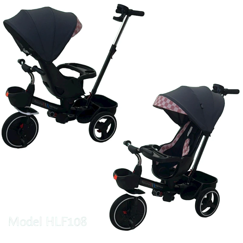 Uşaq üçün üçtəkərli velosiped FZ-HLF108, qara