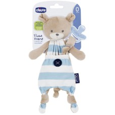 Əmzik tutucu ilə yumşaq dəsmal Chicco Pocket Friend, mavi