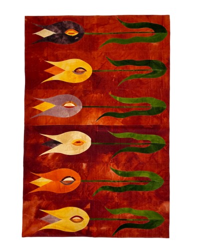Əl işi kilim xalça Natural halı ELX05, 153х160 sm, pambıq, qırmızı