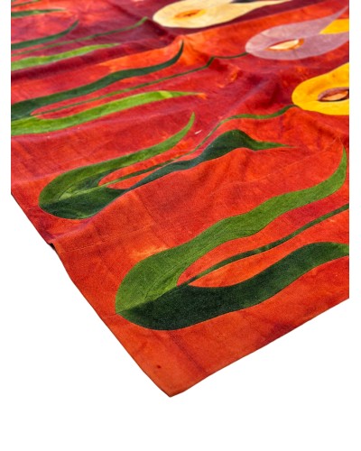 Əl işi kilim xalça Natural halı ELX05, 153х160 sm, pambıq, qırmızı