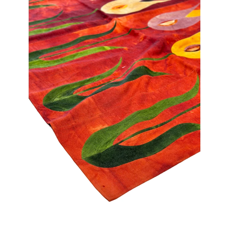 Ковер килим ручного производства Natural halı ELX05, 153х160 см, хлопок, красный Ковер килим ручного производства Natural halı ELX05, 153х160 см, хлопок, красный