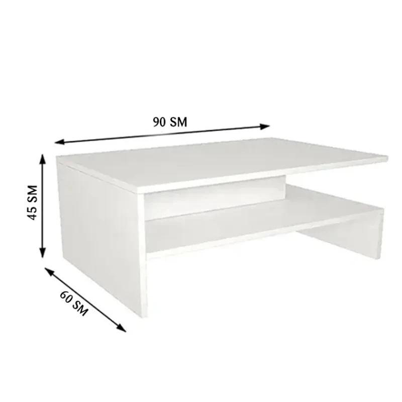 TV üçün tumba və jurnal masası Ev Plus 12115833, LDSP, ağ, 180x35x45/90х45х60 sm TV üçün tumba və jurnal masası Ev Plus 12115833, LDSP, ağ, 180x35x45/90х45х60 sm