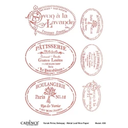 Рисовая бумага Cadence Metal Leaf Rice Paper Rose Gold 038, 30x42 см