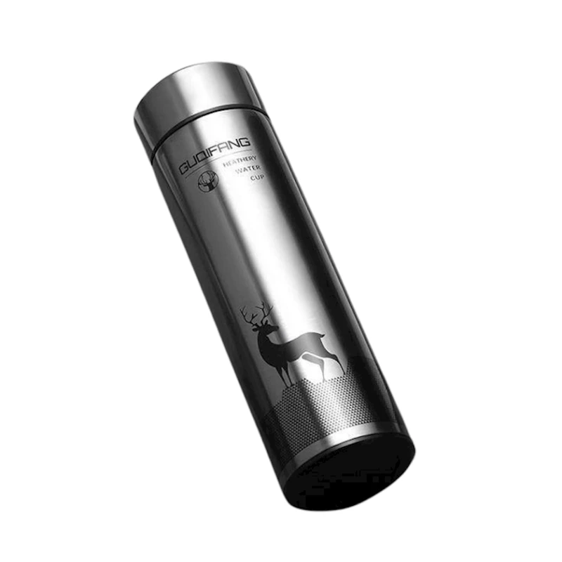 Термос с датчиком температуры, серебристый, 480 мл