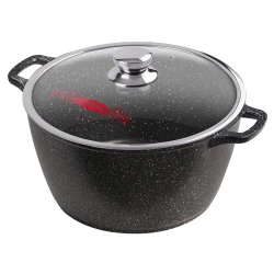 Qazan Горница, alüminium, qara, 7 l