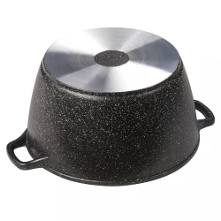 Qazan Горница, alüminium, qara, 7 l