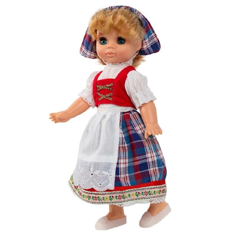 Кукла Весна Эля в баварском костюме, 30 см, пластик, с длинными волосами