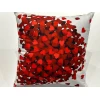 Ürək Loqolu Dekorativ Yastıq 45x45 sm