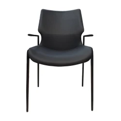 Стул Nurayza Concept, экокожа/металл, черный, 51x48x90 см Стул Nurayza Concept, экокожа/металл, черный, 51x48x90 см